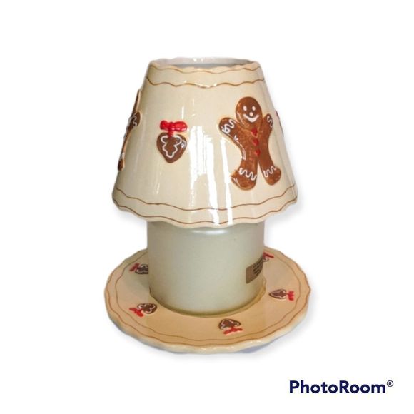 Hallmark Gingerbread Candle Shade and Plate Set.